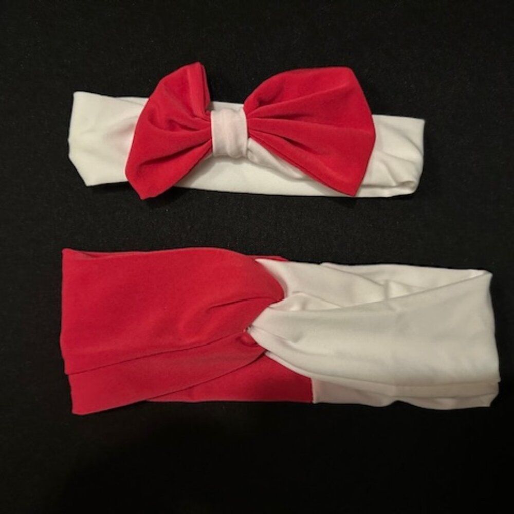 Hot Pink & White Mommy & Me Headband Set  HB1022  Handmade NWT Boutique
